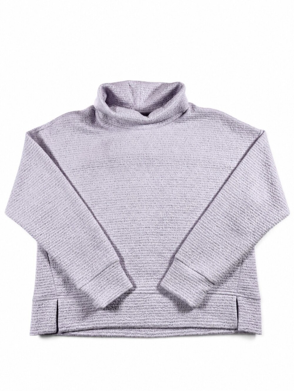 NWT CALIA Lunar Jacquard Funnel Neck Sweater Lilac Mist L
